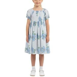 Little Paisley People Blue Floral Girls Dress Size 7